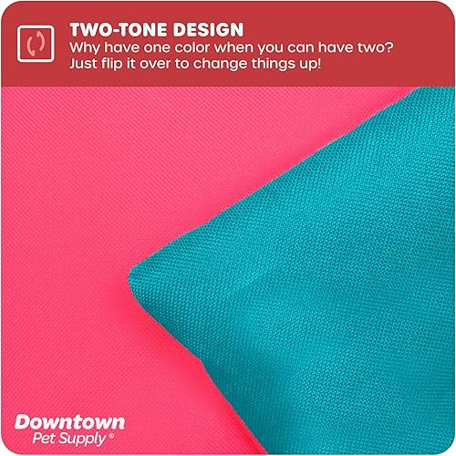 Miniatura 4 de Downtown Pet Supply Almohadilla para jaula de perro, azul y bígaro, XS, impermeable, tela de nailon Ripstop, a prueba de mordidas, lavable a máquina