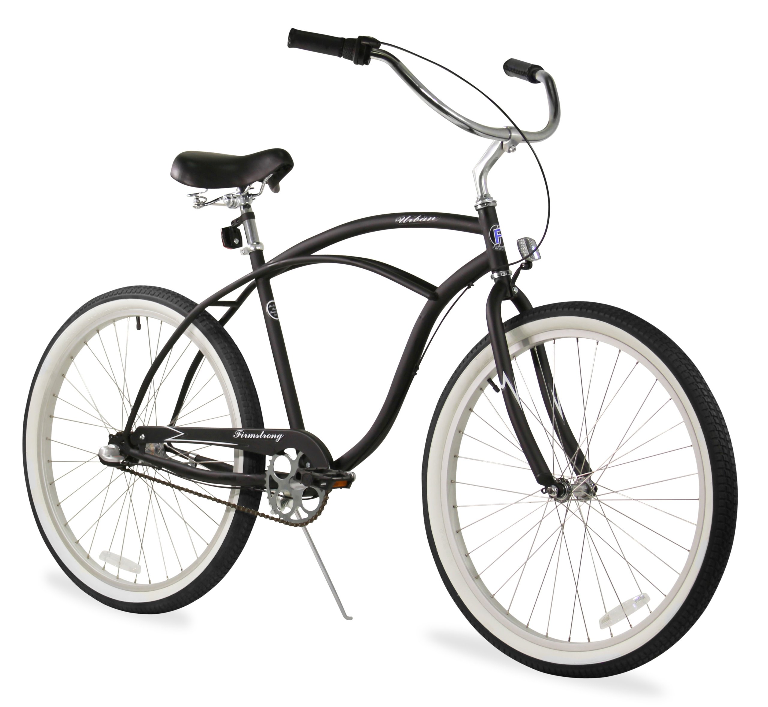 Firmstrong Urban Man Beach Cruiser Bike, Mens Bicycle 26-Inch, 3-Speed, Matte Black