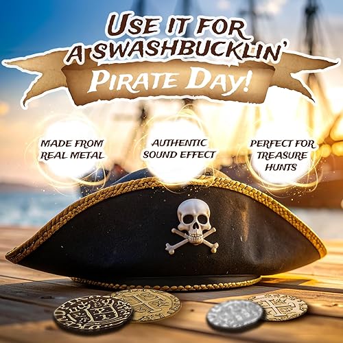 Miniatura 3 de Metal Pirate Coins - 35 Gold Treasure Coin Set Metal Replica Spanish Doubloons for Board Games Tokens Toys Cosplay - Realistic Money Imitation