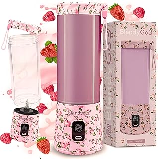 BlendyGo3 Portable Blender, Portable Blender, USB Rechargeable Smoothie Blender, Cordless Powerful Smoothie Blender, Mini …