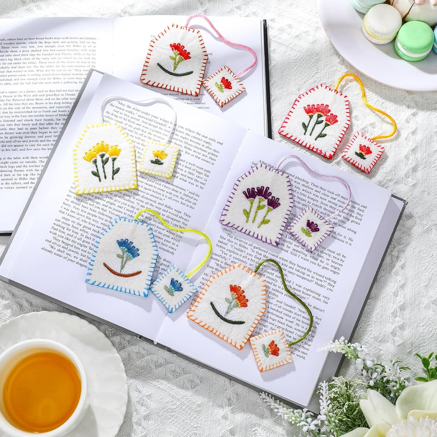 Skyygemm 6 Pcs Retro Tea Bag Bookmarks Tea Party Favors image 3