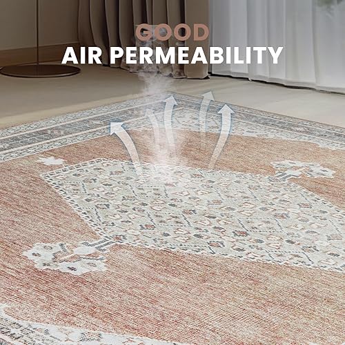Miniatura 94 de Alfombra abstracta moderna de 3 x 5, antideslizante, resistente a las manchas, lavable, con respaldo de goma, alfombra de suelo que no desprende