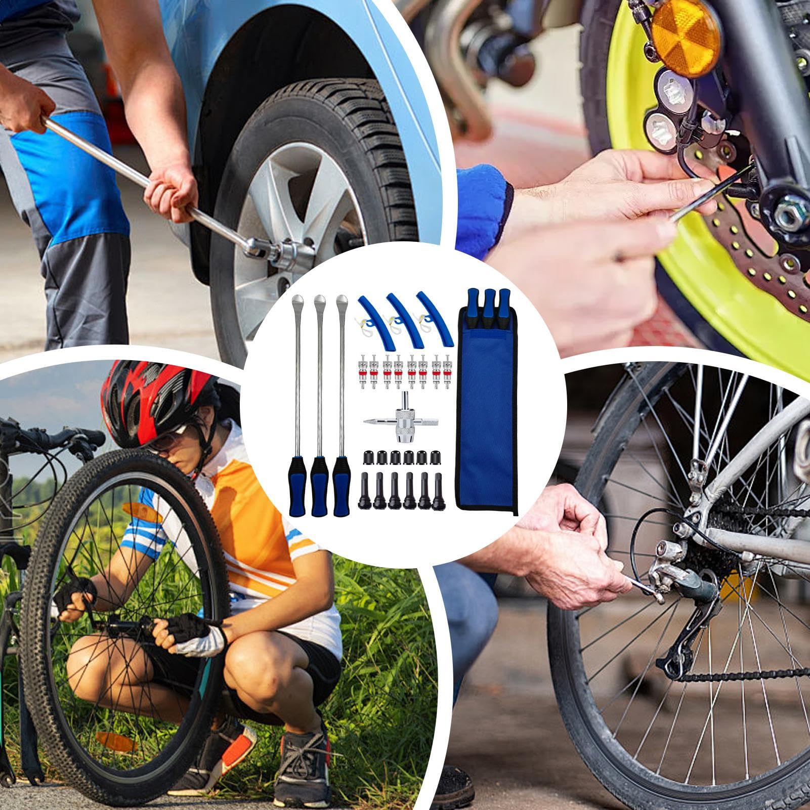 Narzędzie do wymiany opon – narzędzie do usuwania opon zestaw żelazka do trawnika ciągnika motocyklowego zmieniacz opon dźwignia zmiany opon żelazny zawór narzędzie rdzenie zaworów zestaw narzędzi do