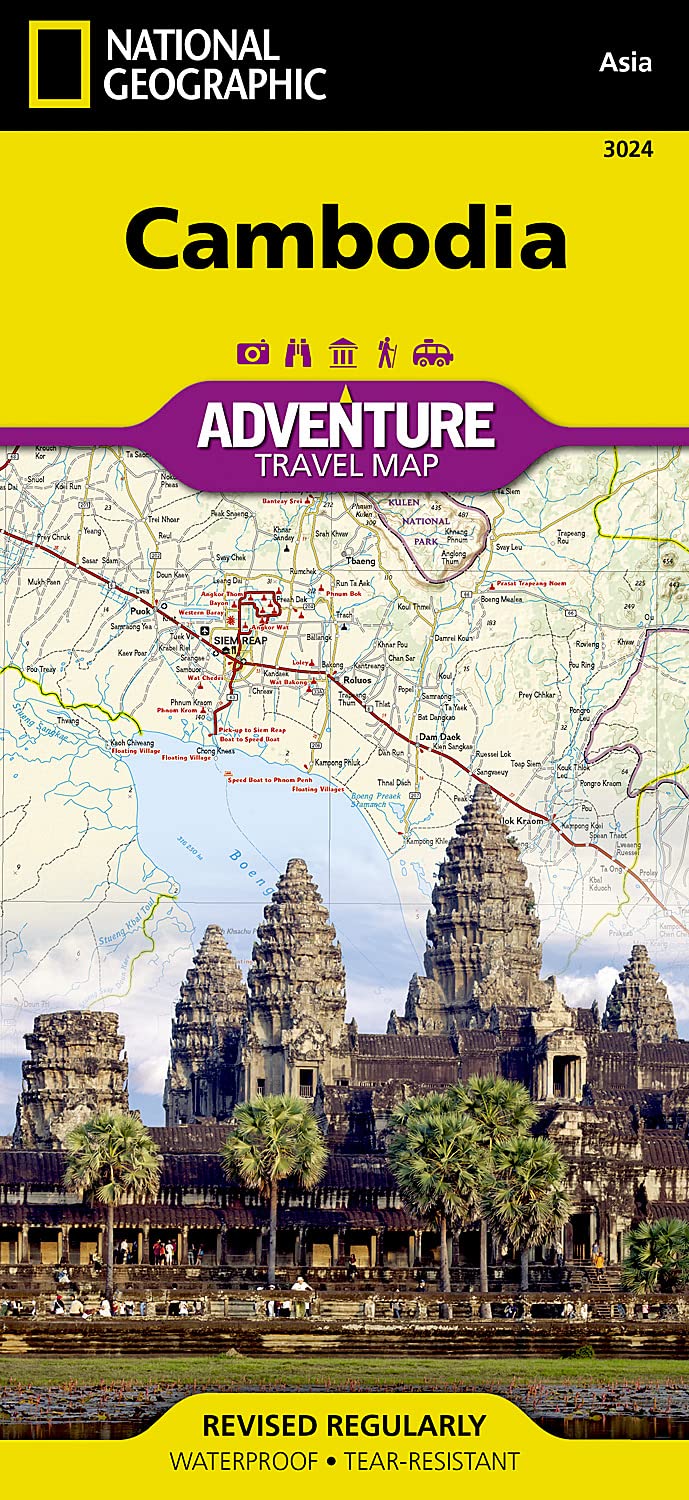 Cambodia Map (National Geographic Adventure Map, 3024)