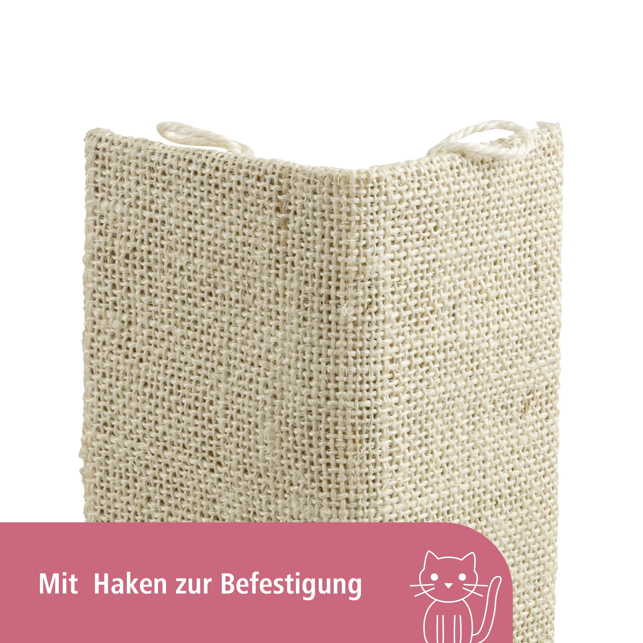 Tiragraffi Per Gatti Kerbl Half Moon - In Sisal, Con Palla Di Peluche, Grigio/Beige