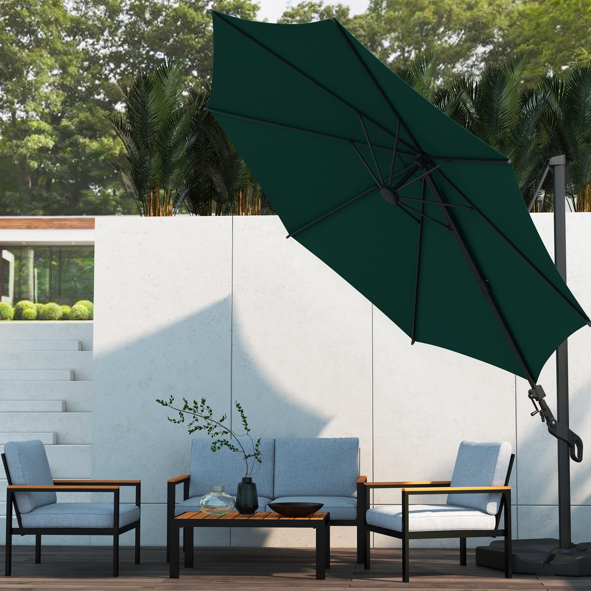 abba patio cantilever umbrella canada Amazon.com : Abba Patio 10FT Vienna Offset Patio Umbrella Outdoor  Cantilever Umbrella with 360° Rotation Design and Easy Tilt Adjustment UV  50+ Protection 8 Ribs for Backyard Garden Deck Pool Patio, Dark
