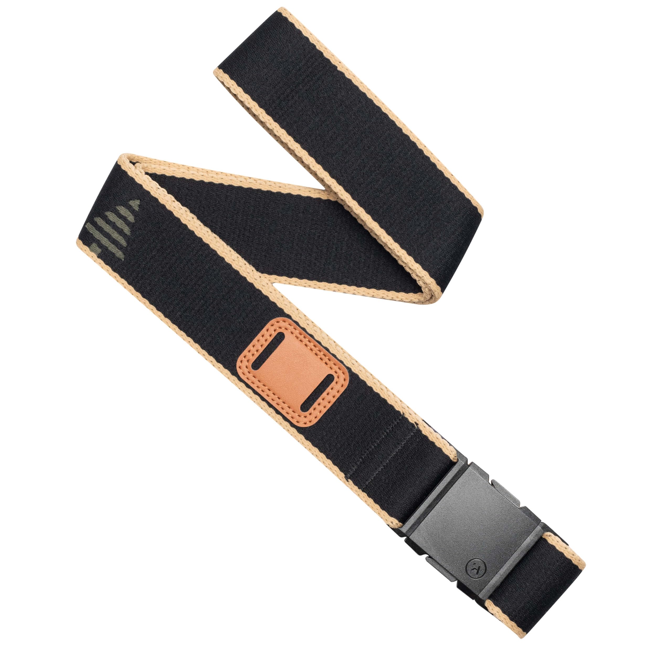 Arcade Blackwood A2 Long Stretch Belt - Black/Sand, One Size