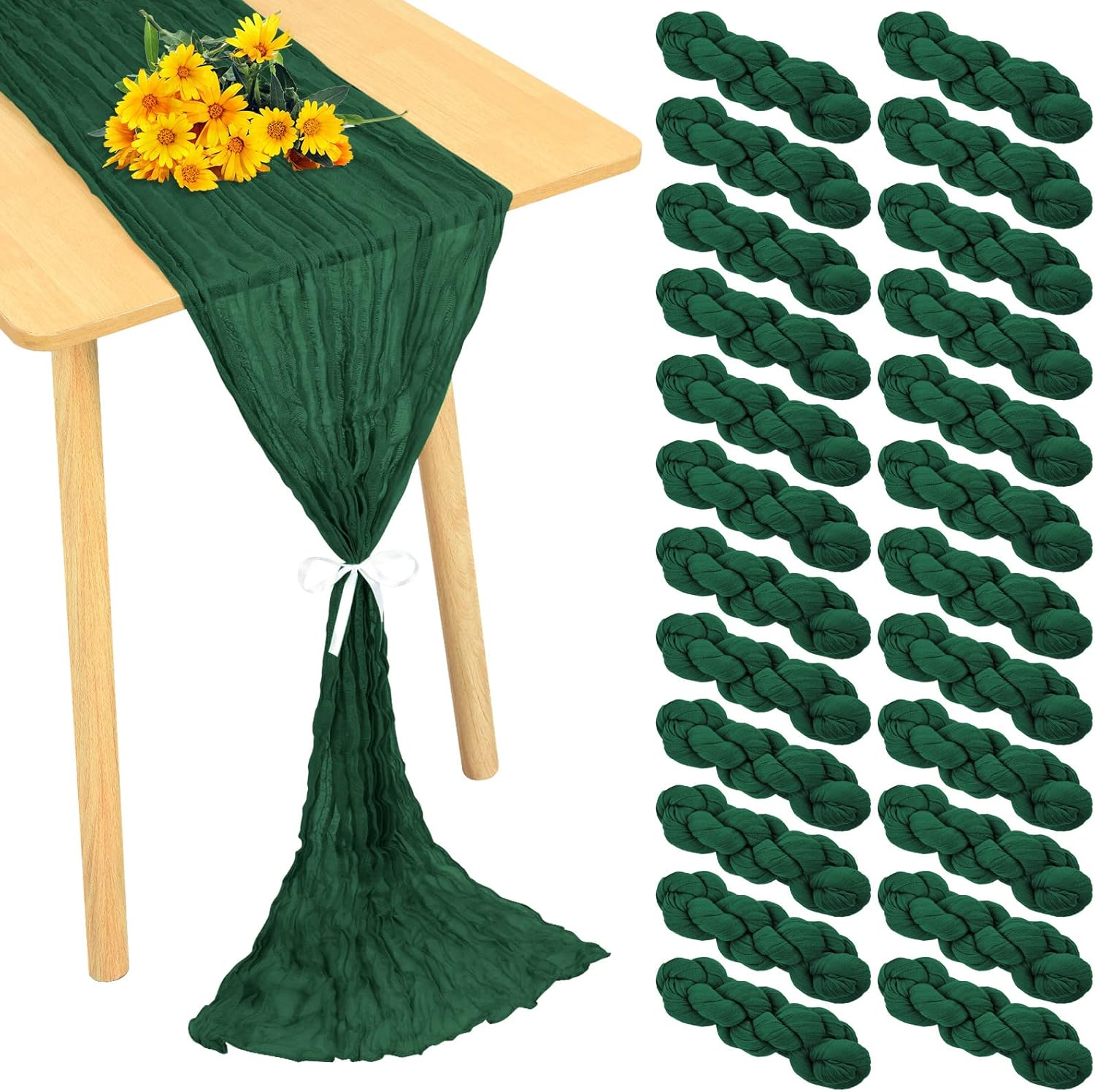 24 Pack Cheesecloth Table Runner 20 x 120 inch Cheese Cloth