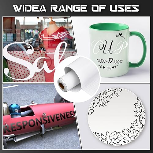Miniatura 5 de Gueevin Rollo de vinilo mate de 24 pulgadas x 50 pies, rollos de vinilo permanente autoadhesivo para decoración del hogar, taza y cerámica,