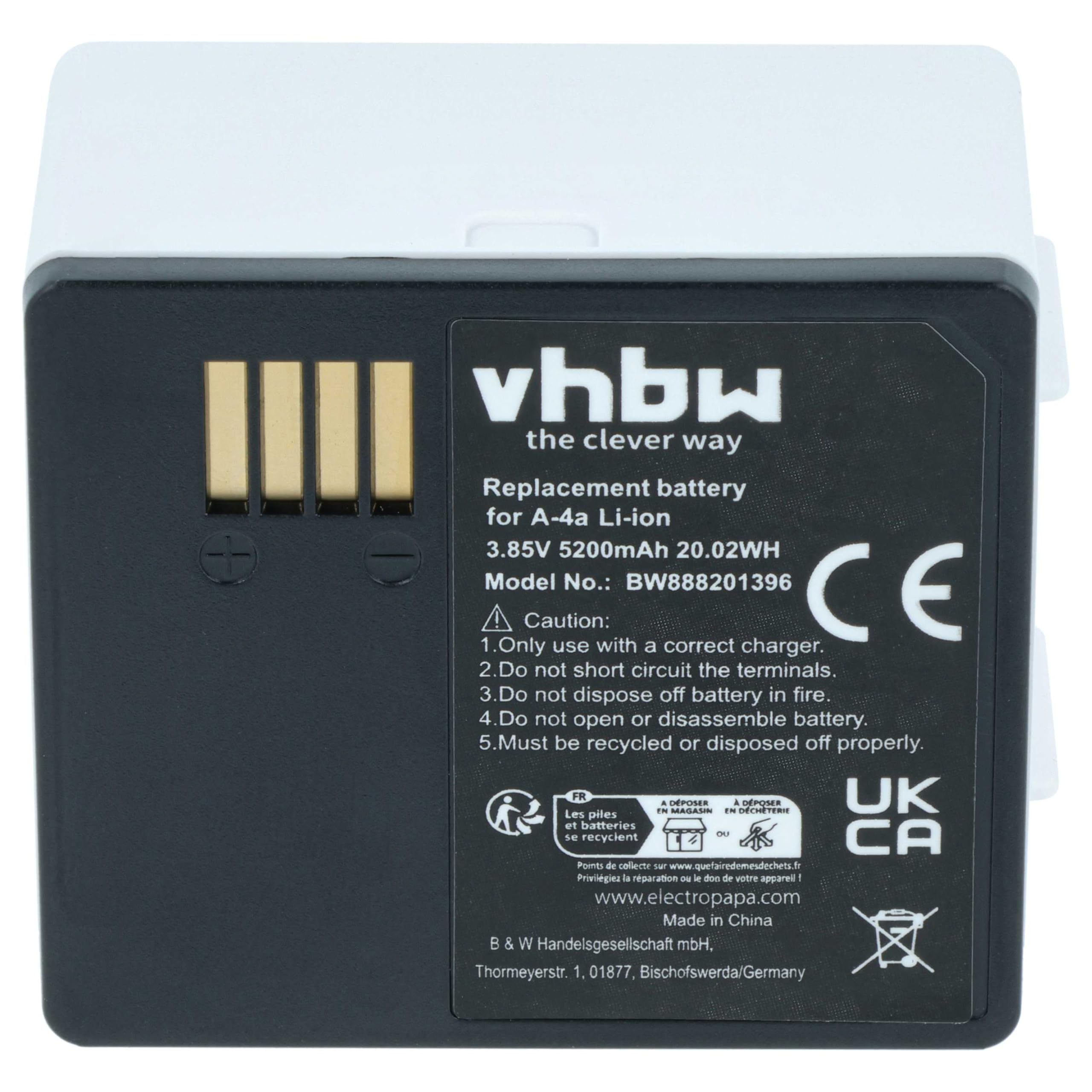 vhbw 2x batteria compatibile con Arlo Ultra, Ultra +, Pro 3 VMS4340P-100EUS | spy cam (5200mAh, 3,85V, Li-Ion)