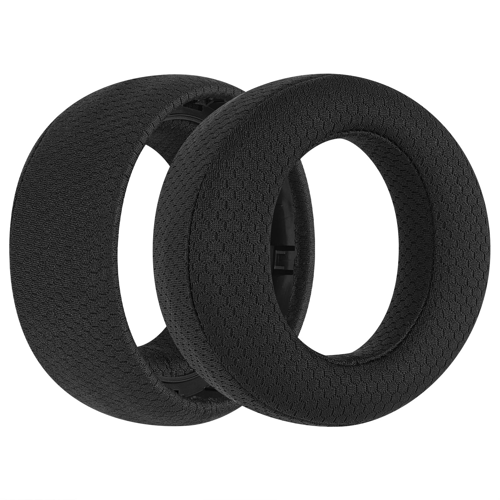 Geekria Comfort Mesh Fabric Replacement Ear Pads for Sony PlayStation Pulse Elite Headphones Ear Cushions, Headset Earpads - Image 2