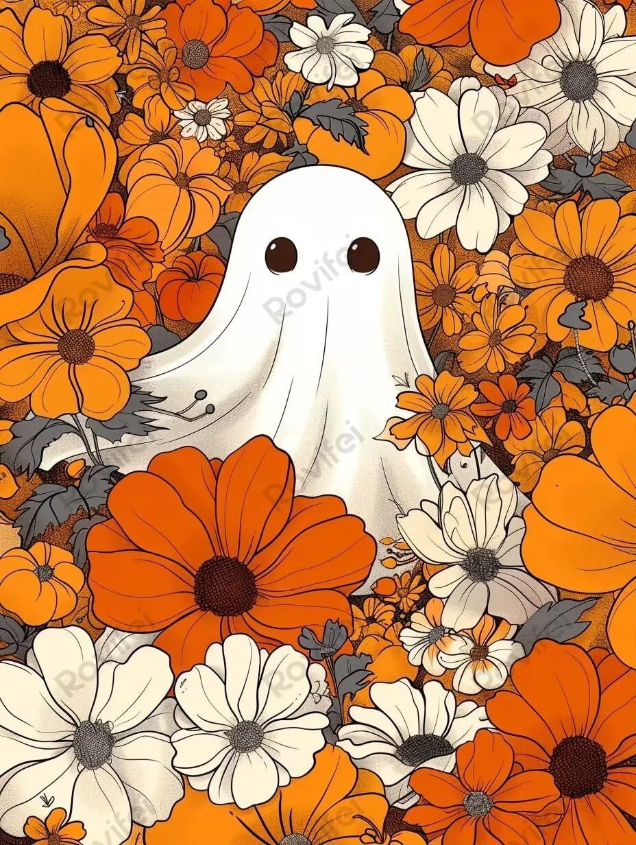Amazon.com: Flowers Cute Ghost Diamond Art Kits for Adults,Funny