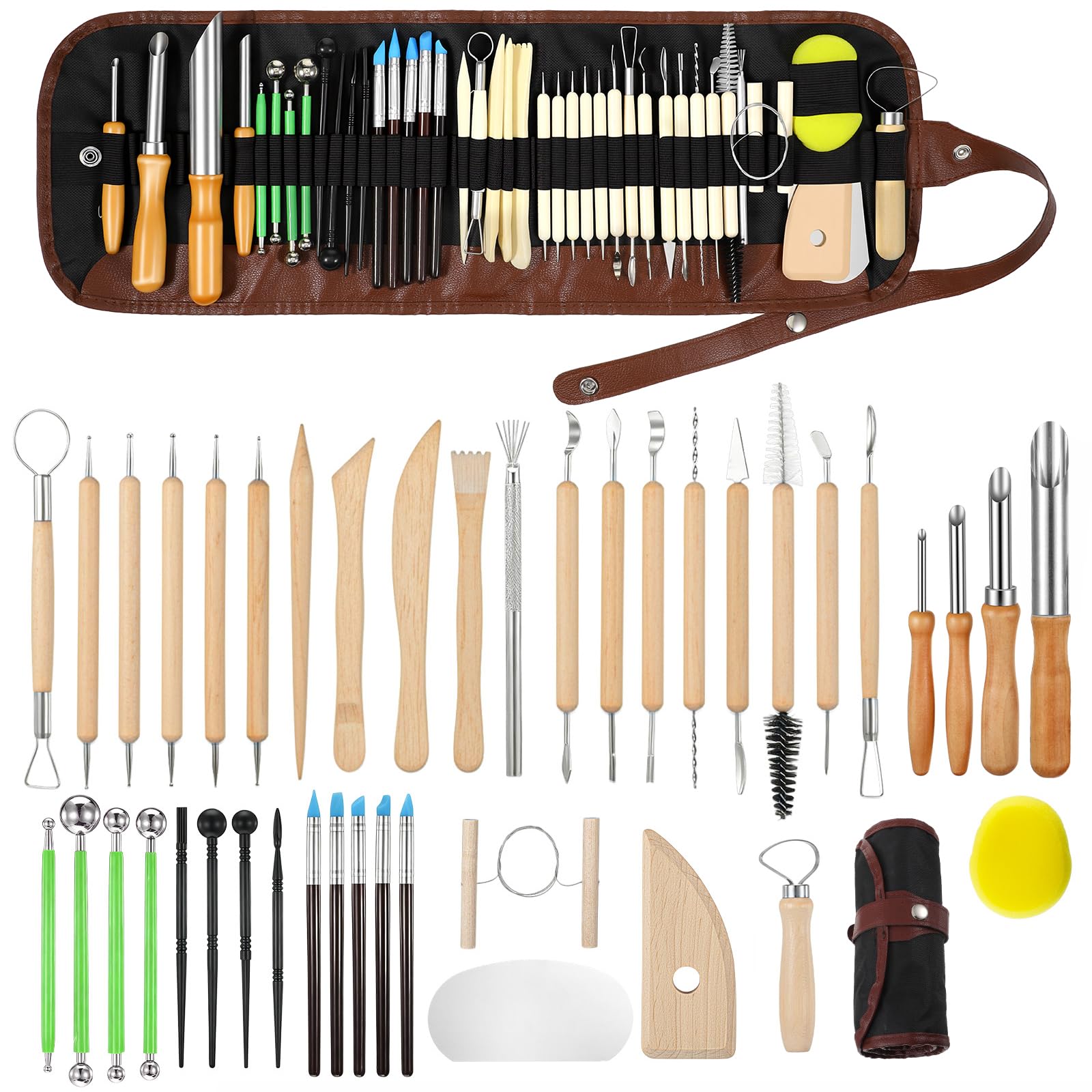 Outils de sculpture d'argile x42 pour modelage de poterie et céramique