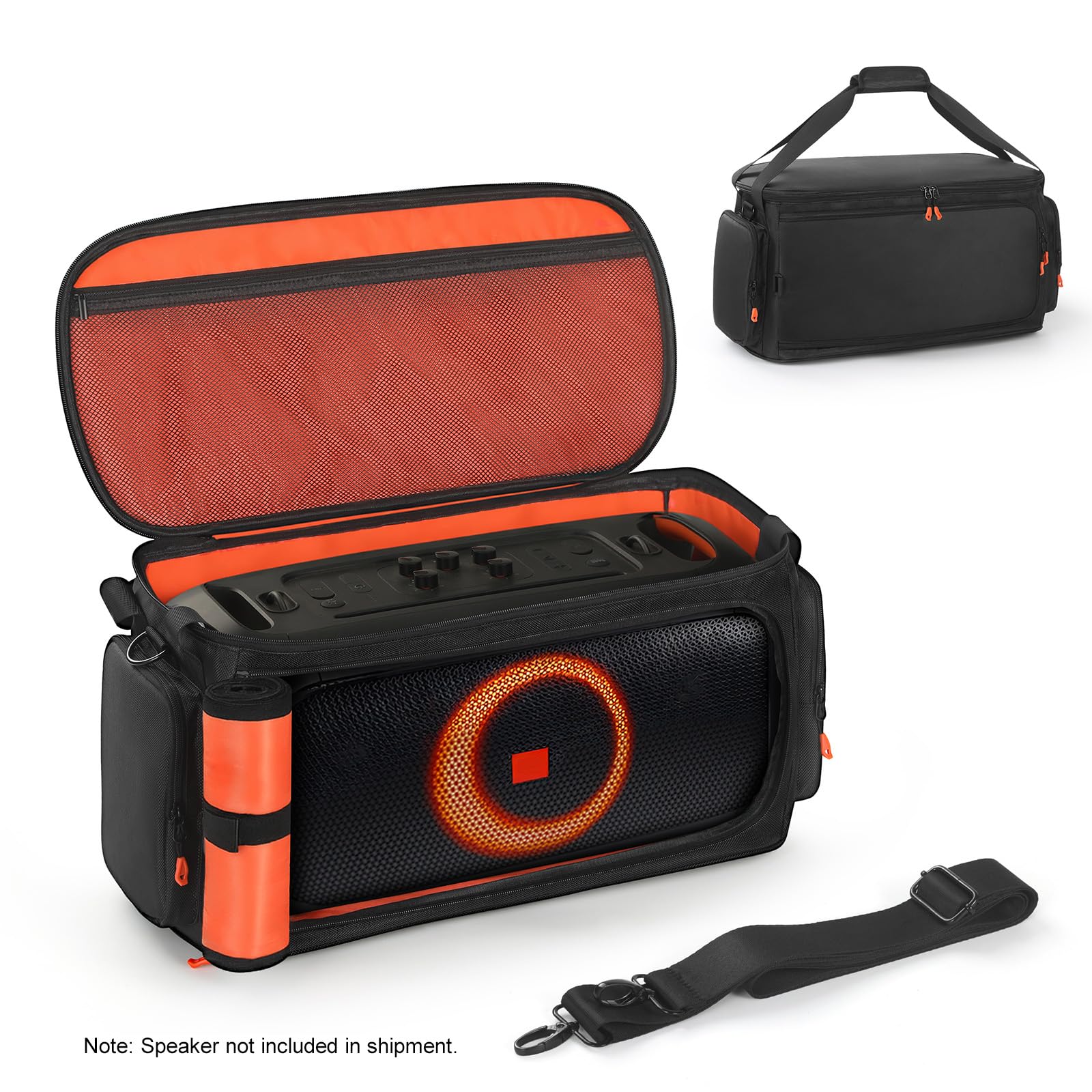 HTU Borsa da viaggio altoparlante portatile antiurto Borsa da trasporto con tracolla per PartyBox On The Go2 Altoparlante portatile per feste