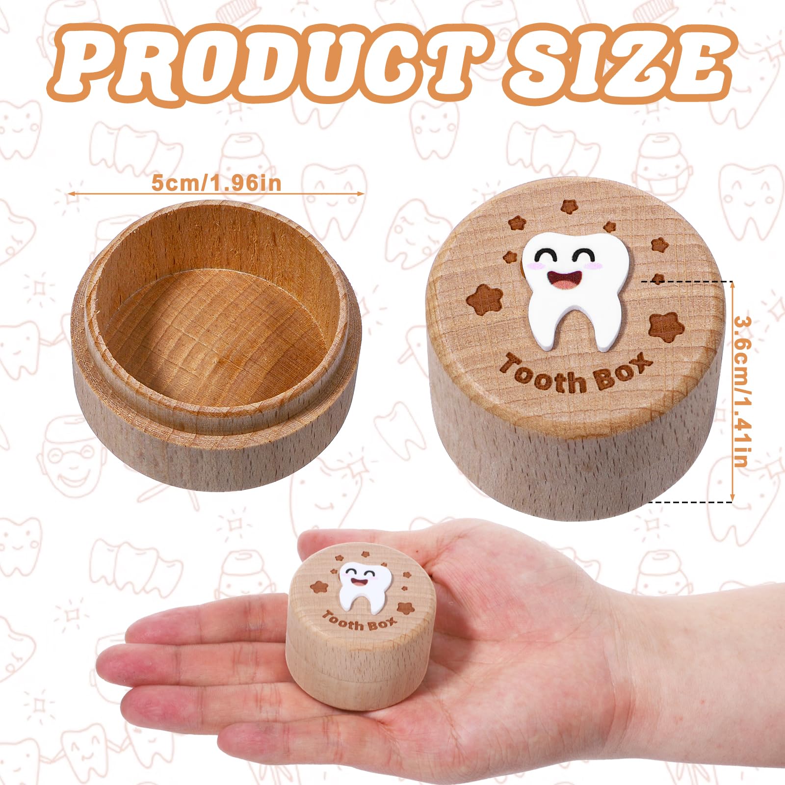 Caja de hada de dientes para niños, soporte de madera tallada en 3D, bonito soporte para dientes perdidos, caja de recuerdo para los primeros dientes perdidos, regalos de hadas para cumpleaños