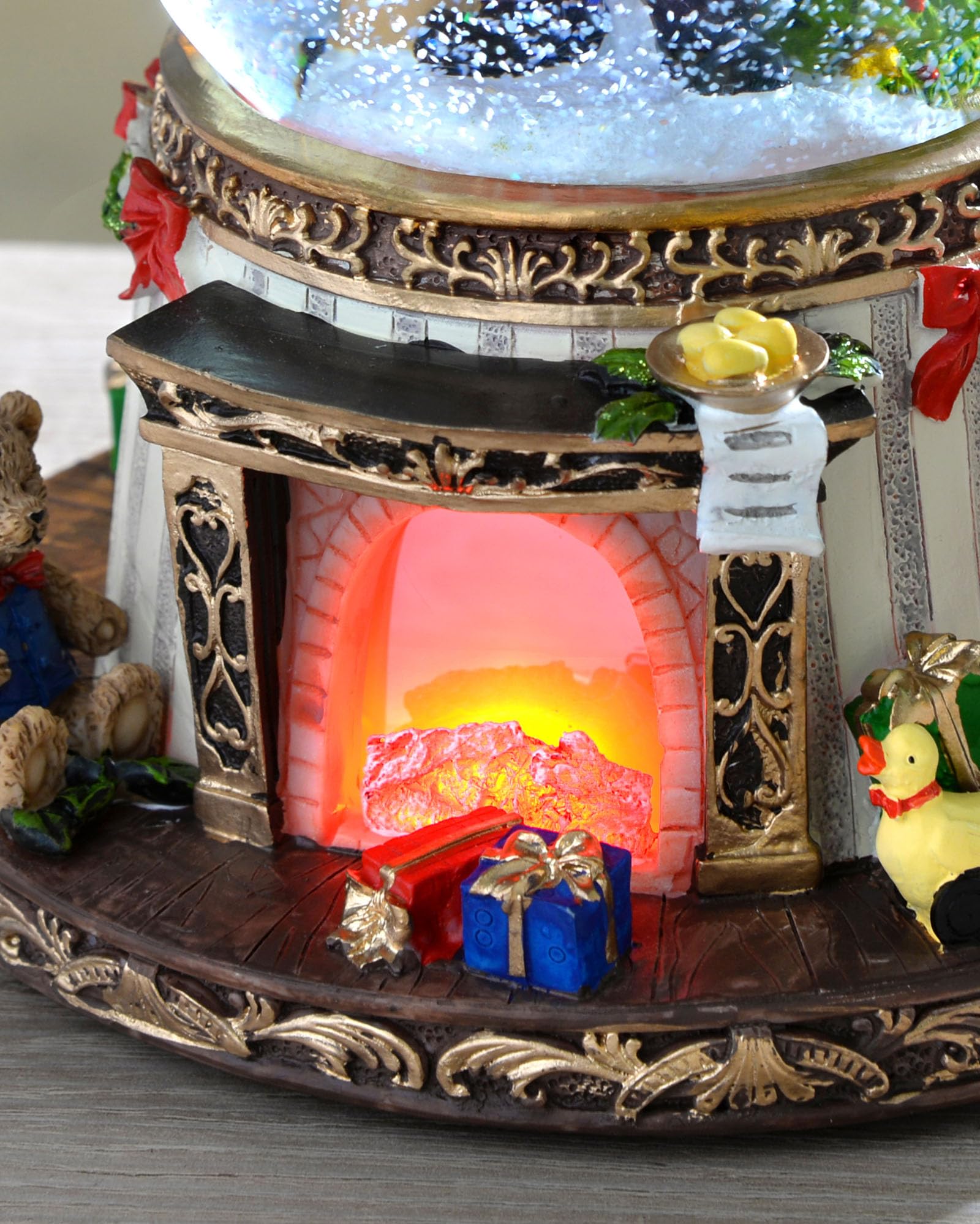 Décorations Noël LED En Métal - Figurine Illuminée Père Noël, 28 Cm, Fonctionne Sur Piles