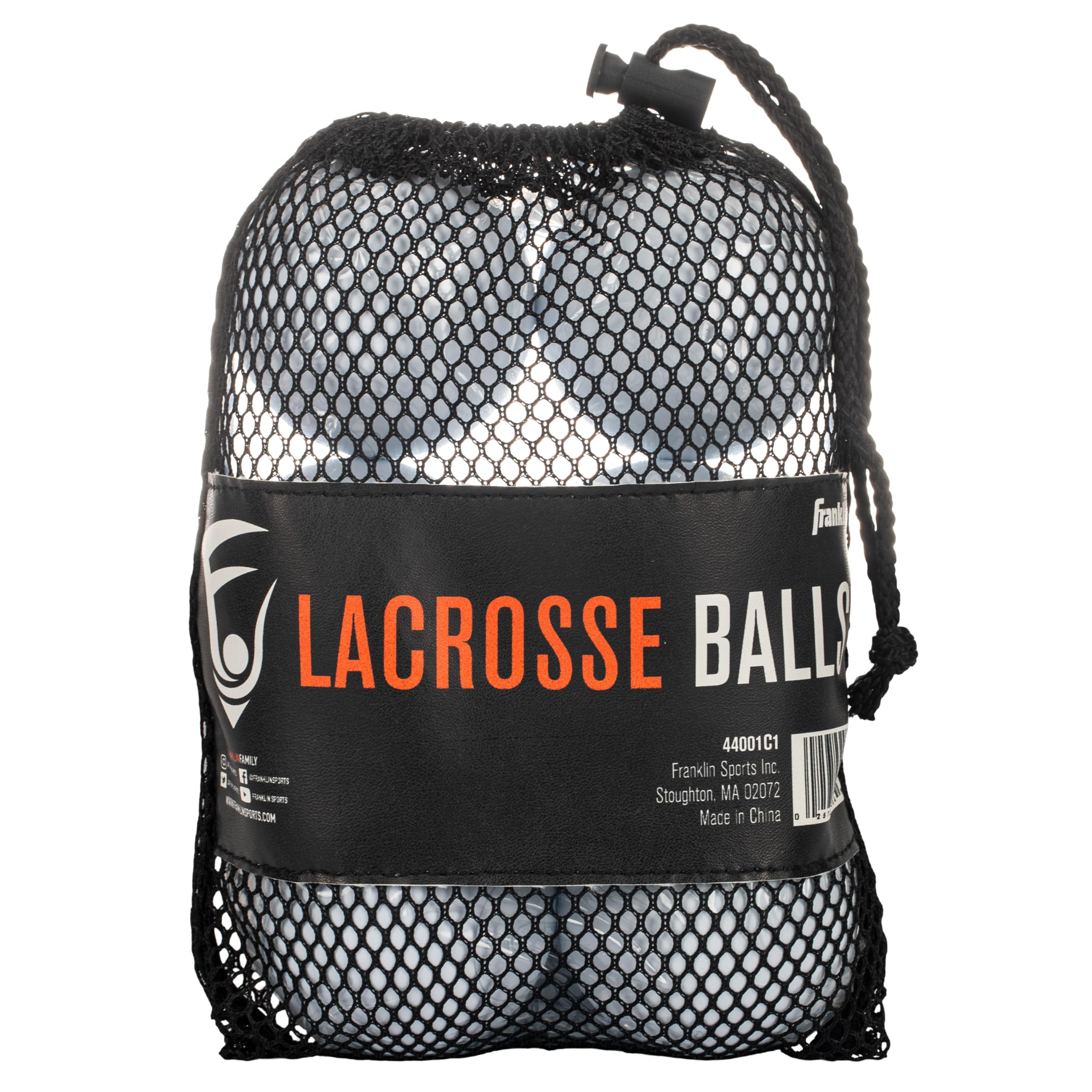 Franklin Sports Balles Lacrosse - Taille Officielle - Balles de lax pour s'entraîner - Balles de Lacrosse en Caoutchouc de 63 mm pour l'extérieur - Idéales pour la thérapie de Massage Musculaire +