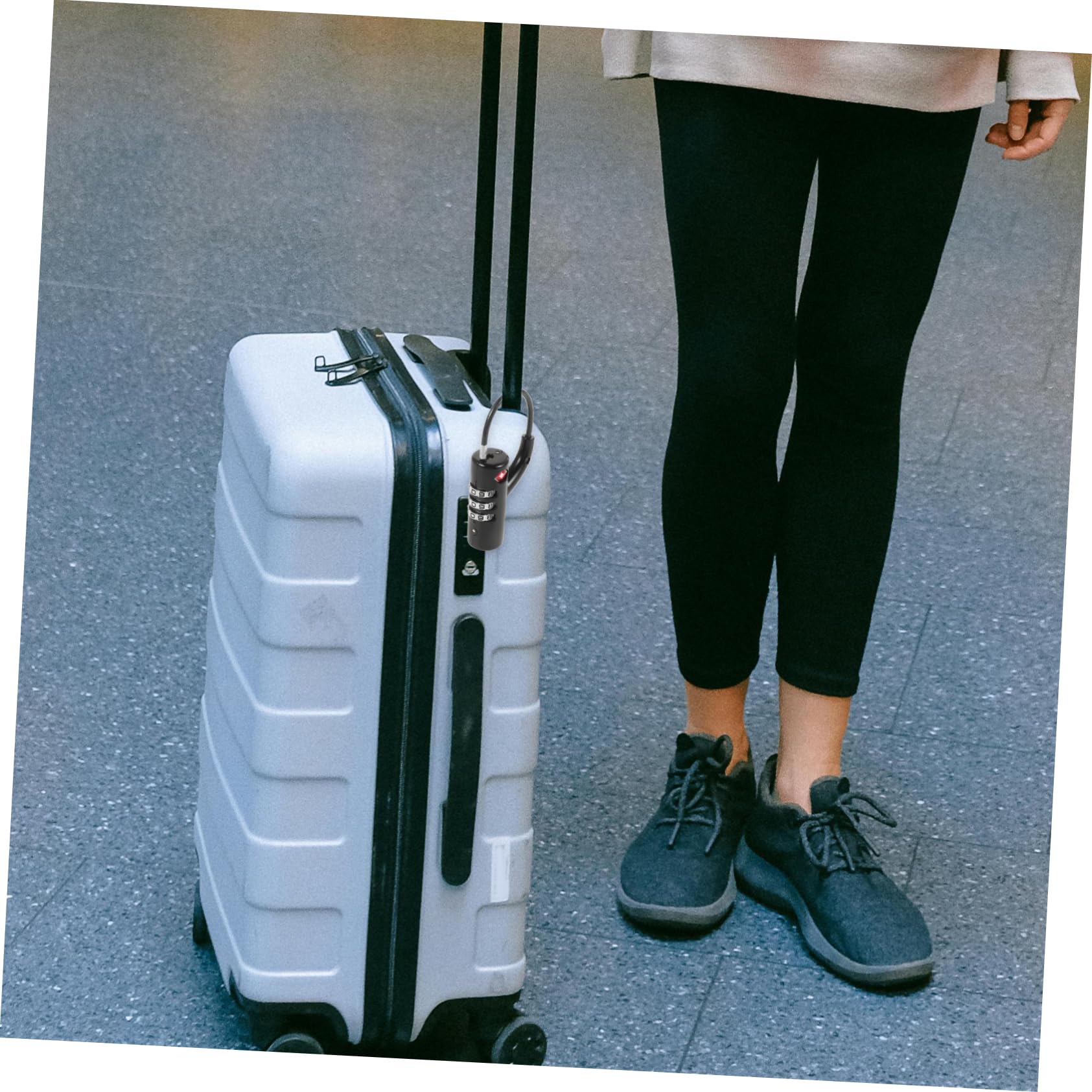 SOLUSTRE 3piezas Candado De Combinación Para Equipaje Cable De Inoxidable Bloqueo Seguro Para Maletas y Mochilas Para Viajes Tsa y Protección De Pertenencias