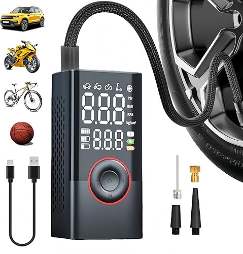 Inflador de neumáticos, compresor de aire portátil, bomba de aire eléctrica, compresor de aire portátil de 150 PSI, bomba de aire inalámbrica para