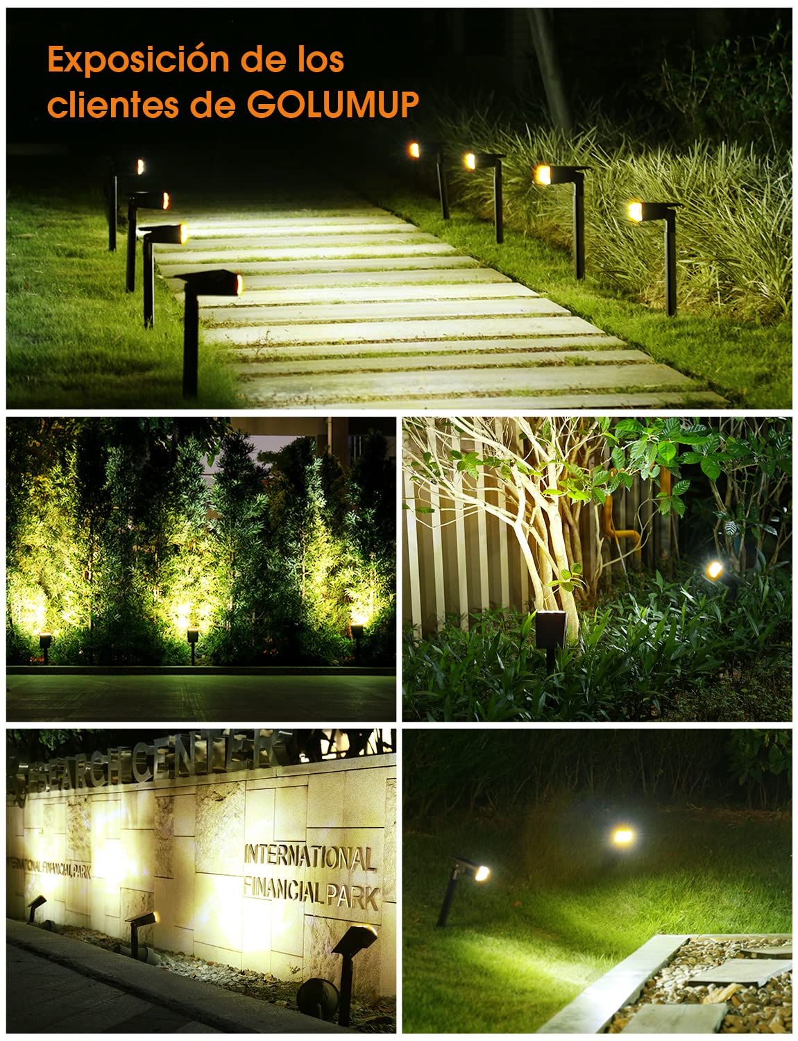 Luces Solares Led Exterior Jardin, 36 LED Focos Led Exterior Solares, Impermeable IP67 Lámparas Solares para Jardín, Patio, Calzada, Piscina y Camping - Blanco Cálido (4 Piezas)