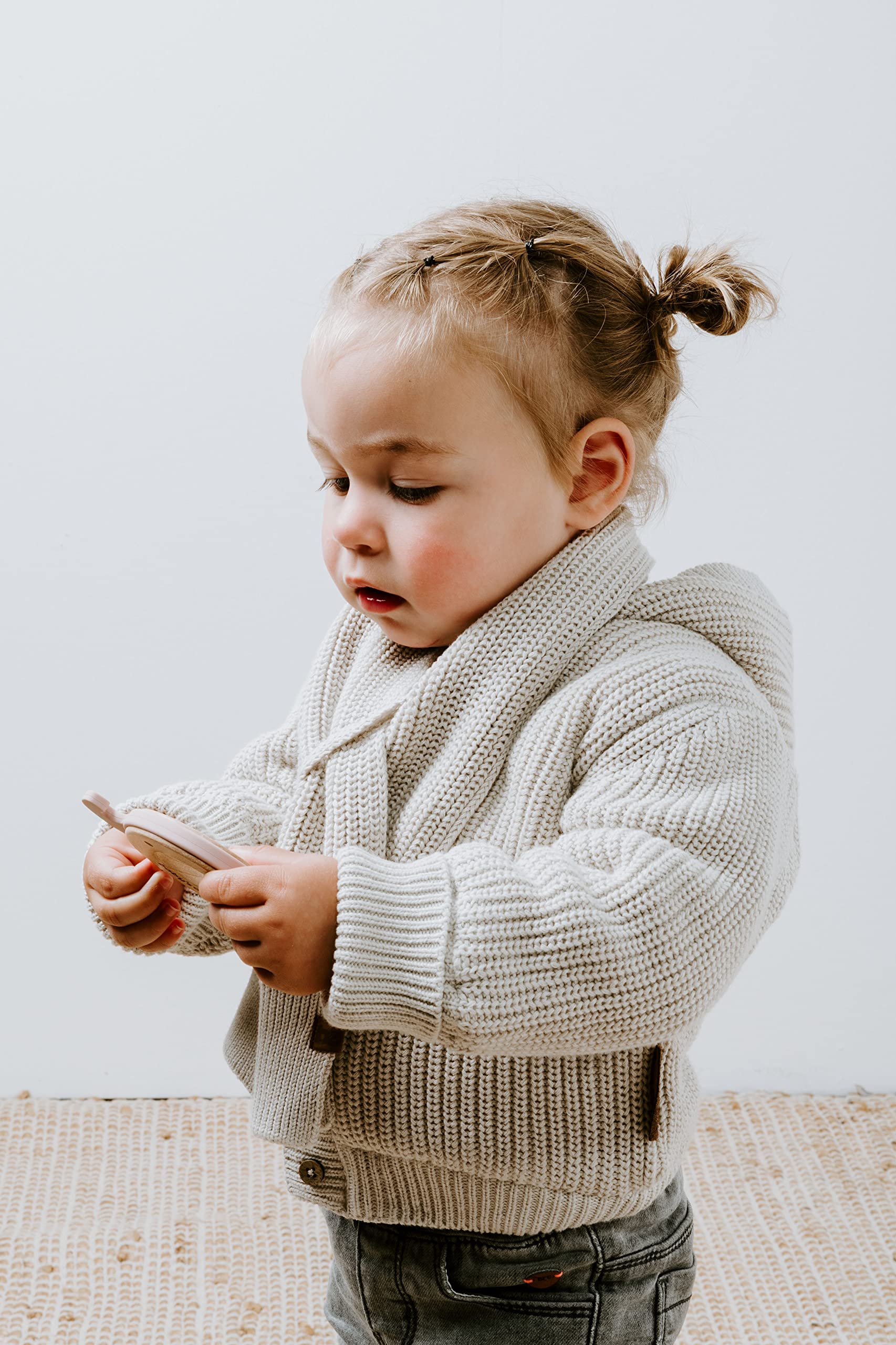 Baby's Only - Soul Kapuzenjacke Baby - Teddyfutter - Strickjacke für Jungen and Mädchen - 100% Bio-Baumwolle