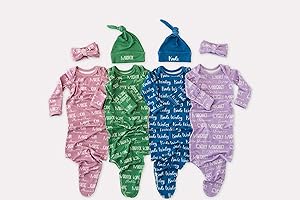 Rosanbella Knotted Gown with Name for Newborn Baby