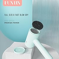 Vista 5 de Funtin Secador de Pelo Secador de Pelo con Difusor Cepillo Peine 1800W Accesorios Completos para Mujeres Profesional Azul Tifunny