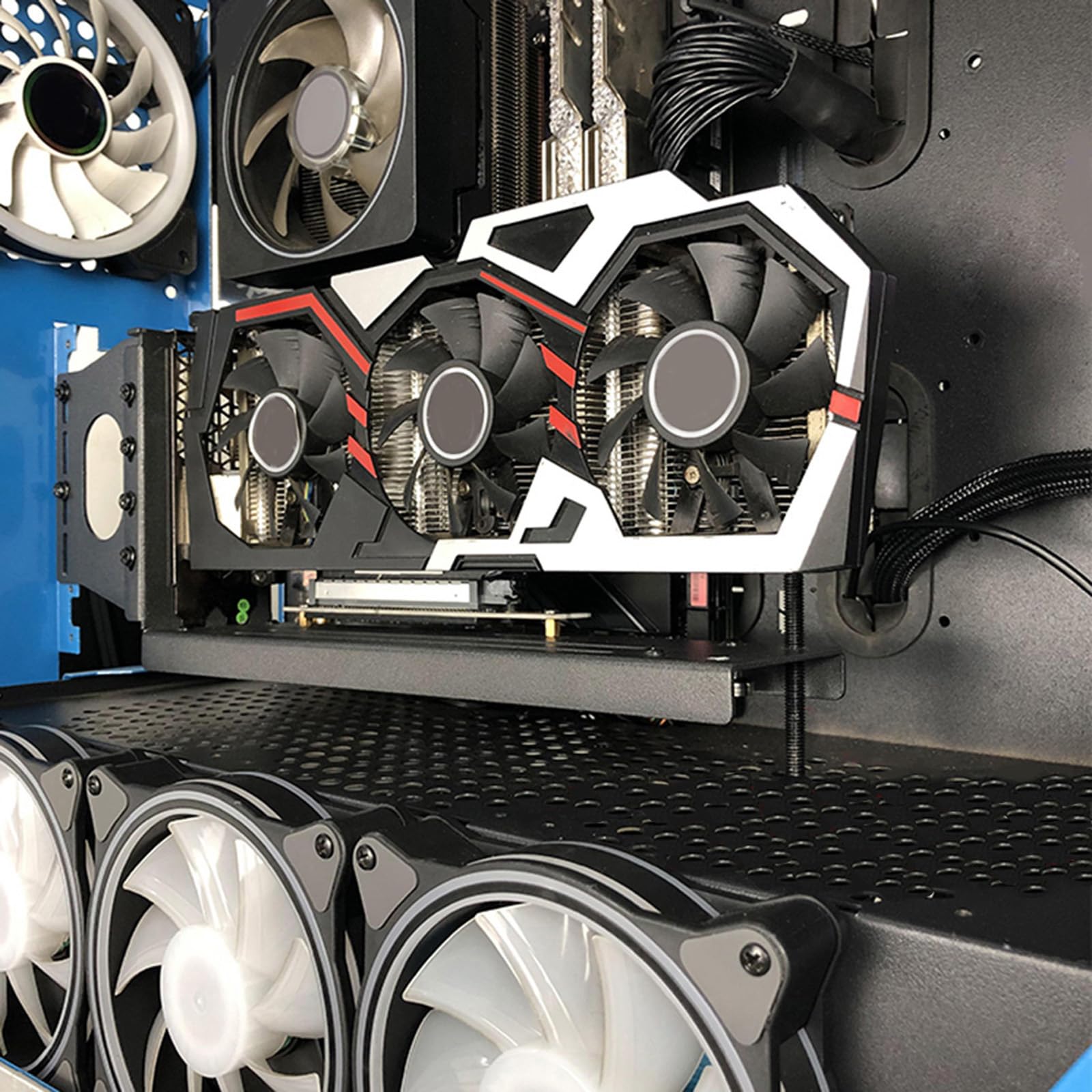 Supporto verticale GPU Slot per scheda grafica Supporto verticale Installare Cavalletto/base ATXcase per GPU con staffa per scheda grafica LED