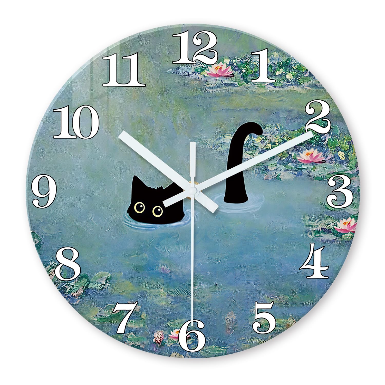 XNM Funny Black Cat Wall Clock