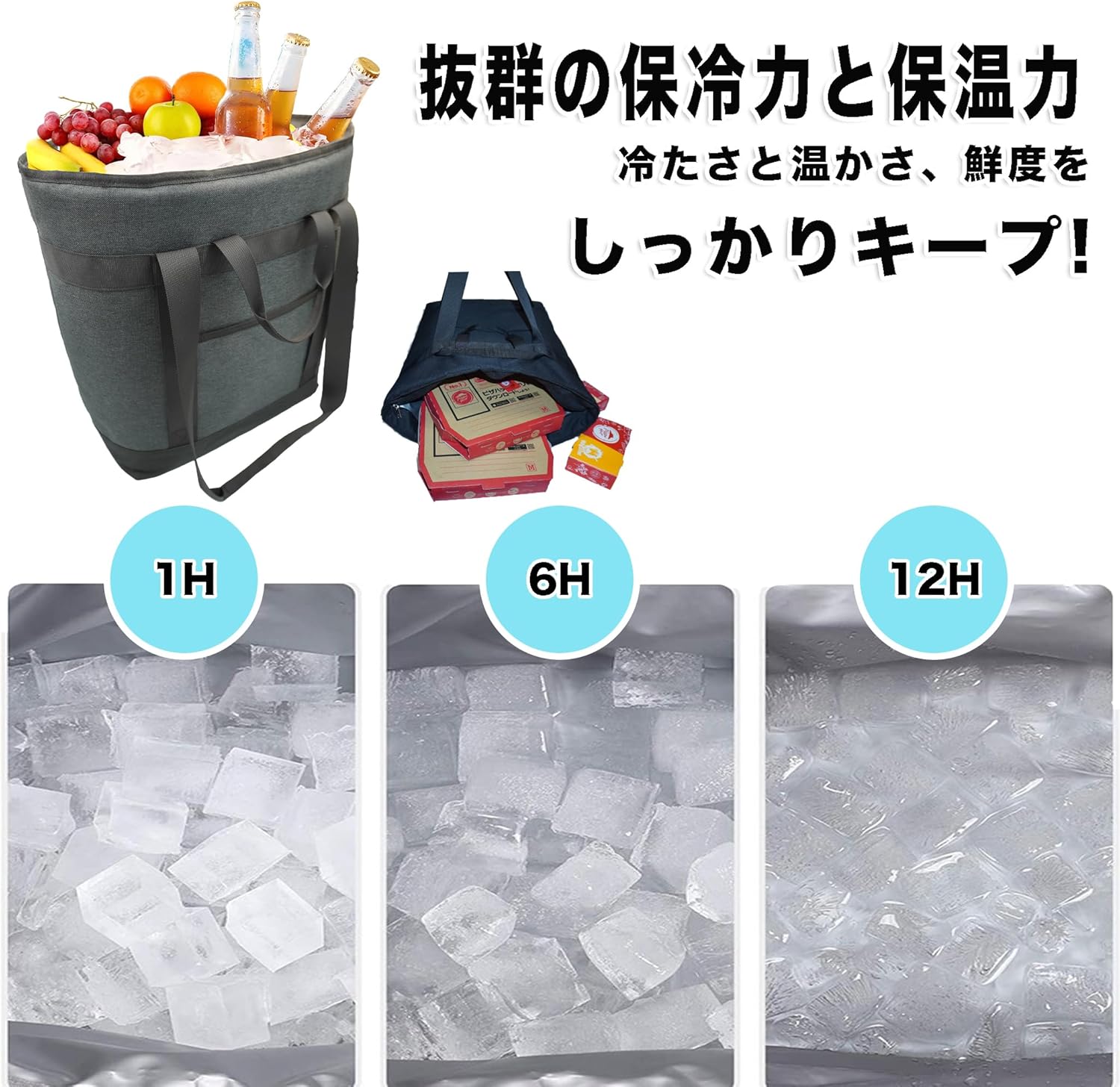 クーラーバッグ 保冷バッグ ソフトクーラーバッグ ソフトクーラーボックス エコバッグ 買い物バッグ 30L 大容量 丈夫 保冷力最強 防水 手提げ 肩掛け 背負う リュック 4way 持ちやすい 軽量 折りたたみ おしゃれ アウトドア キャップ BBQ 運動会 花見 ピザ 多用途 4層断熱 保温 耐破壊性
