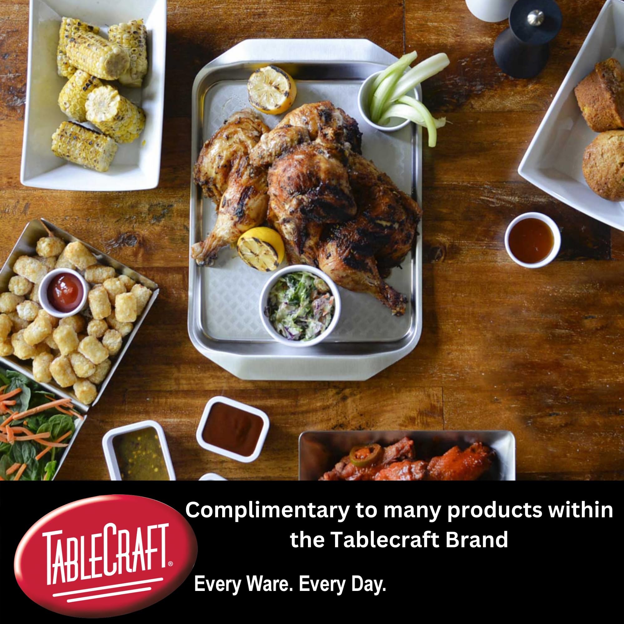 Tablecraft Lot de 10 couverts à sauce en plastique mélamine, petits condiments, sirop, sauces pour service alimentaire commercial, cafétéria, buffet et restaurant, incassables, empilables, 355 ml,