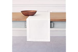 Solino Home White Table Runner 120 Inches Long