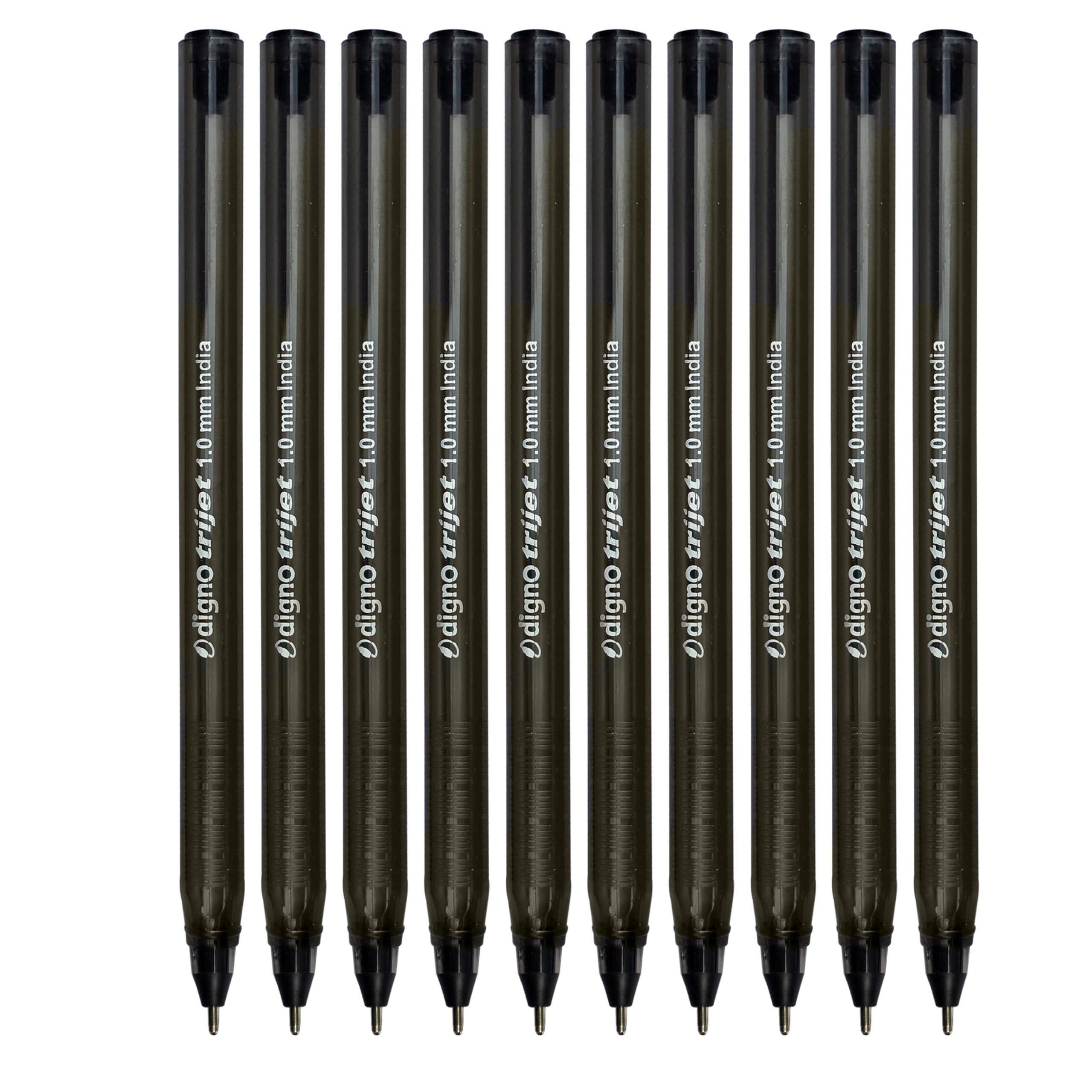 DIGNO Tri-Mate Ballpoint Pens, BLACK, Medium Point (1.0mm), Pack of 100, Multipack, Triangular Grip, Bulk Pack, School Office Home Business Hospital Use - Image 4
