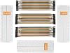 DEYUE 3 Set Standard Jumper Wires Plus 3 Set of Solderless Prototype Breadboard 830 tie Points Breadboard | 3 Set of MF, MM, FF - Each 40pin Electronic Jumpers Wire