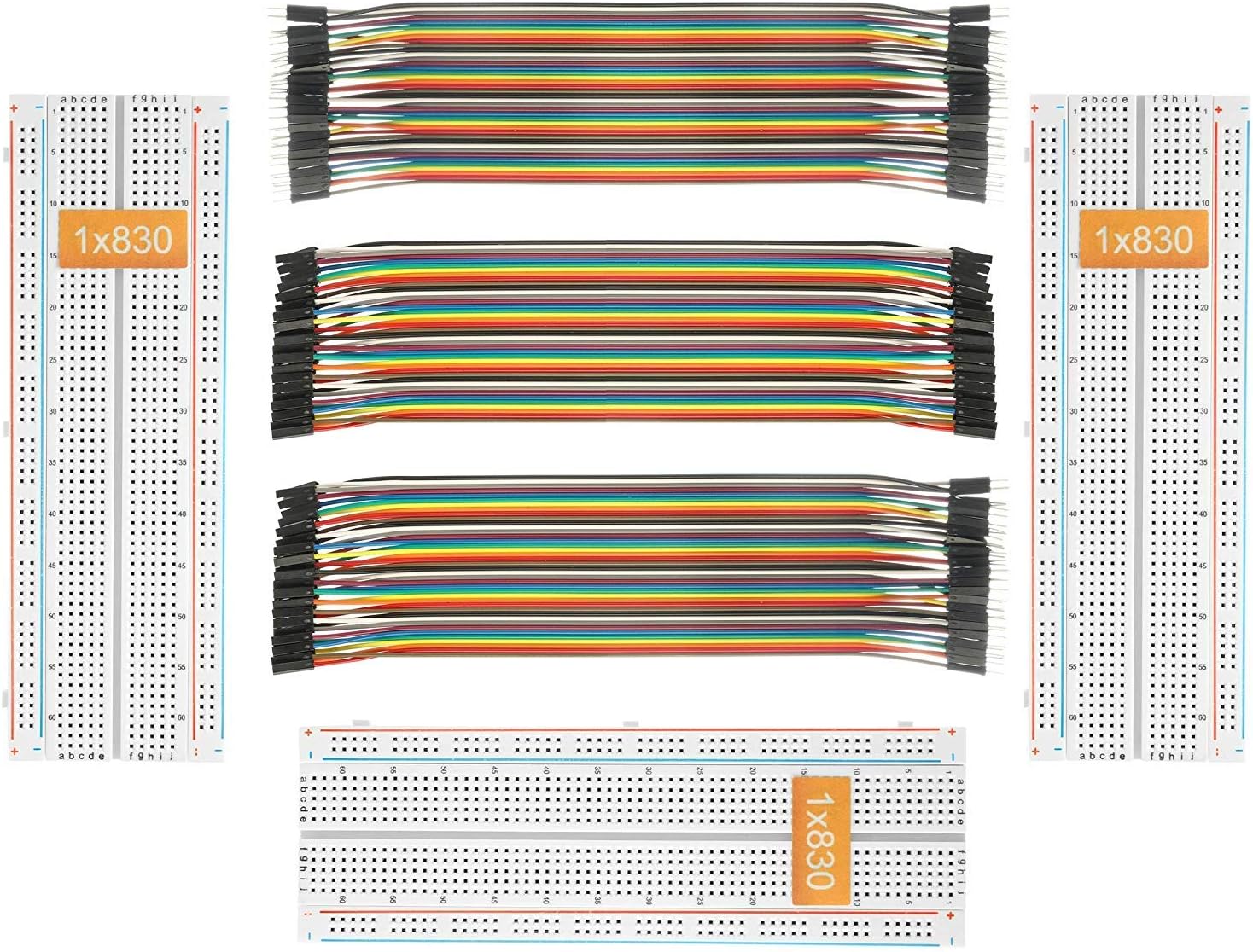 DEYUE 3 Set Standard Jumper Wires Plus 3 Set of Solderless Prototype Breadboa...