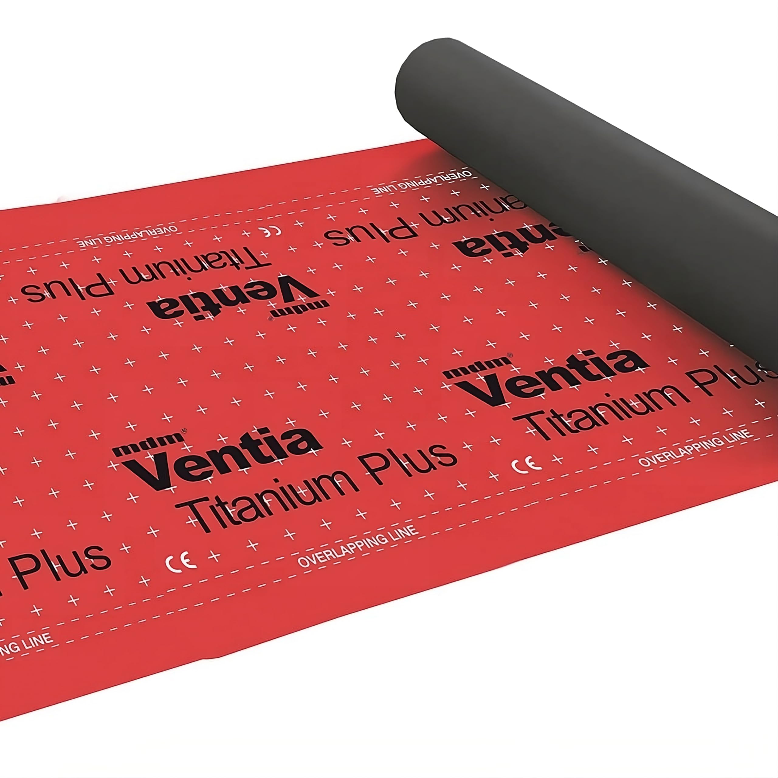 Unterspannbahn Ventia Titanium Plus 190 g, Dachfolie 37,5 m², 3-lagige Unterdeckbahn gegen Feuchtigkeit, Wind & Staub, Diffusionsoffen, Wasserdicht & UV-beständig, mit 2 Selbstklebekanten