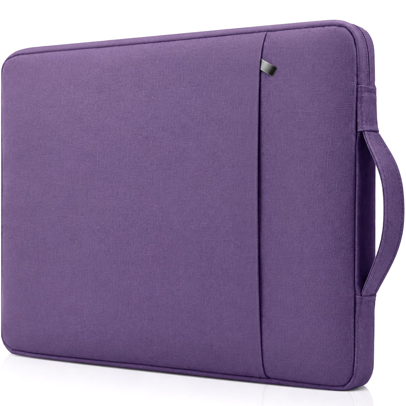 RAINYEAR 15 inch Laptop Sleeve Carrying Case with Handle & Pocket, Purple | Protective Padded Polyester Laptop Sleeve Case Briefcase for 15 Inch