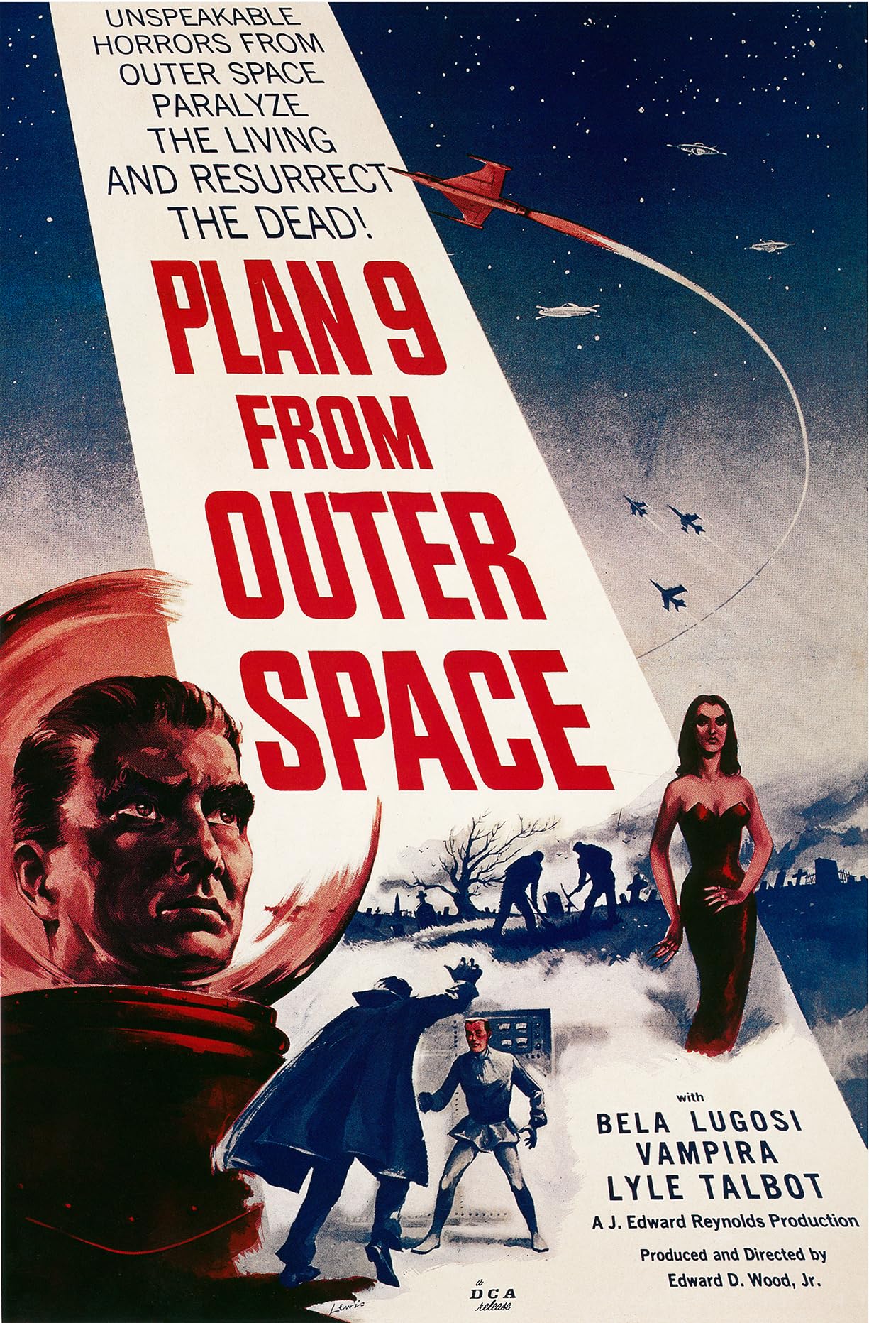 Amazon.com: - Vintage Ed Wood Movie Poster Plan 9 From Outer Space