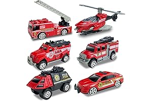 Diecast Fire Rescue Truck Set: Alloy Fire Truck Model Car Toy with...