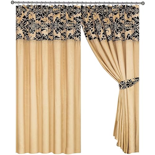 Cream And Gold Curtains Amazon Co Uk