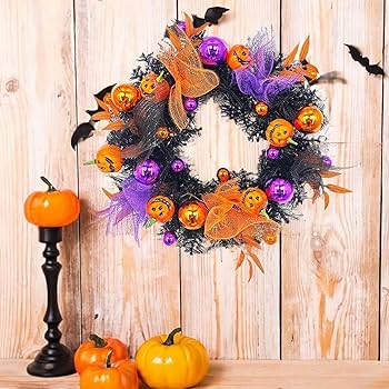 ハロウィンリース　スワッグ　カボチャ　ハンドメイド　インテリア　大きめ　特大 ハロウィンリース スワッグ カボチャ ハンドメイド インテリア