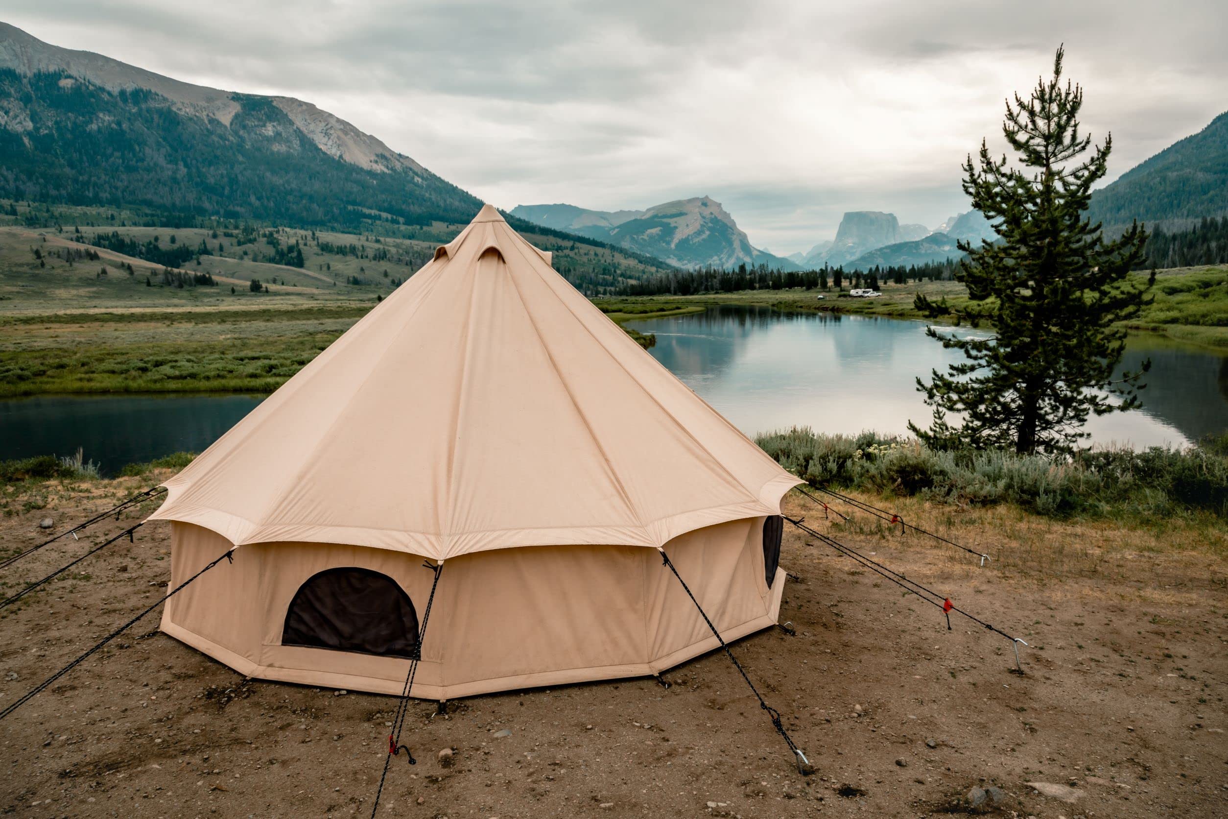 Buy WHITEDUCK Regatta Canvas Bell Tent w/Stove Jack, Waterproof, 4