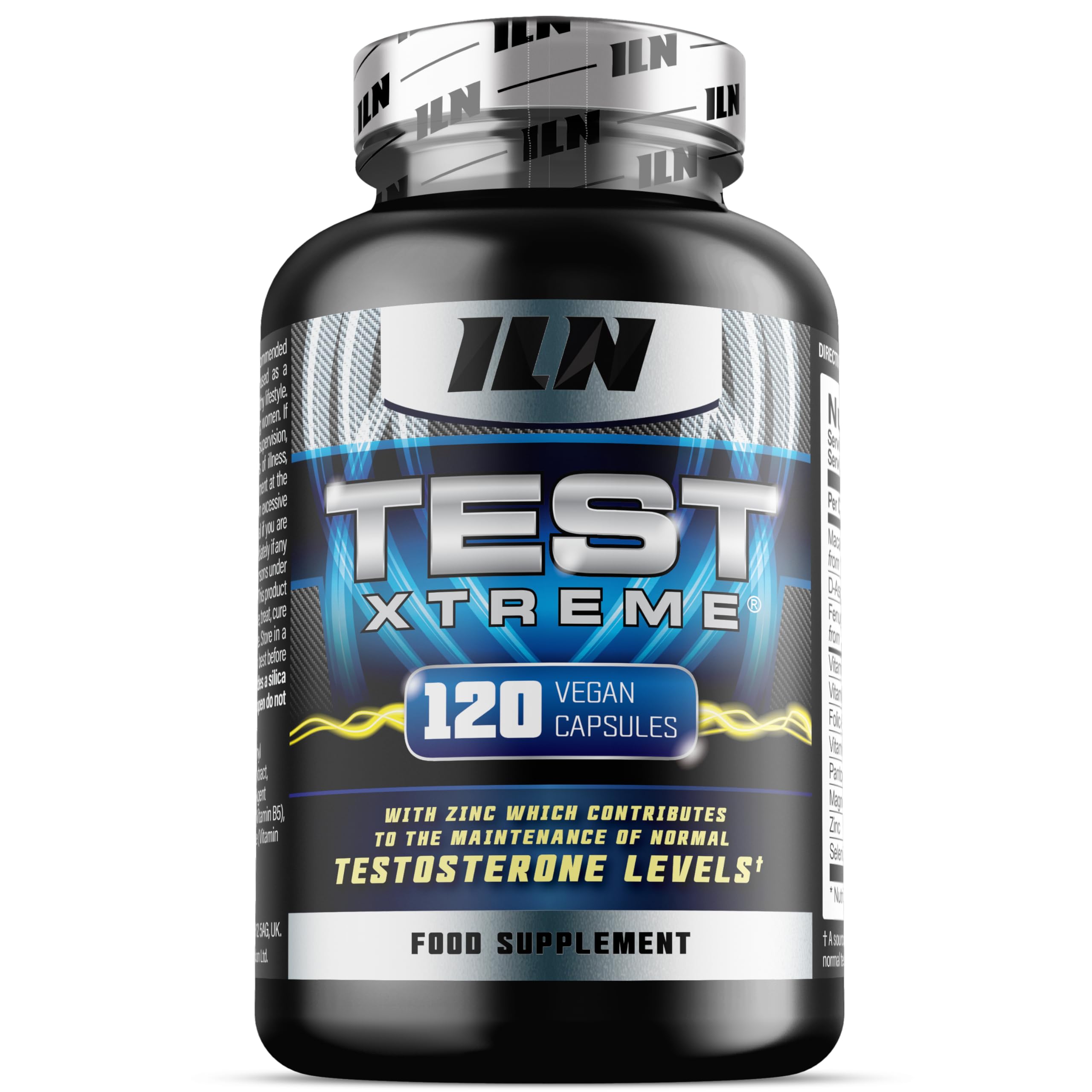 Test Xtreme - Testosterone Supplements for Men with Zinc for Normal Testosterone Levels - Natural and Safe - Zinc and Magnesium Booster (120 Vegan Capsules)