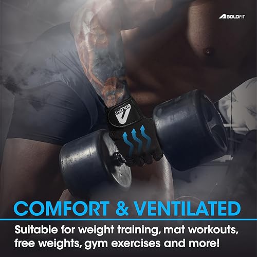 Miniatura 4 de Boldfit Gym Gloves for Men & Women with Wrist Support Accessories for Weightlifting, Training, Exercise, Cycling Gloves, Bike Riding Gloves