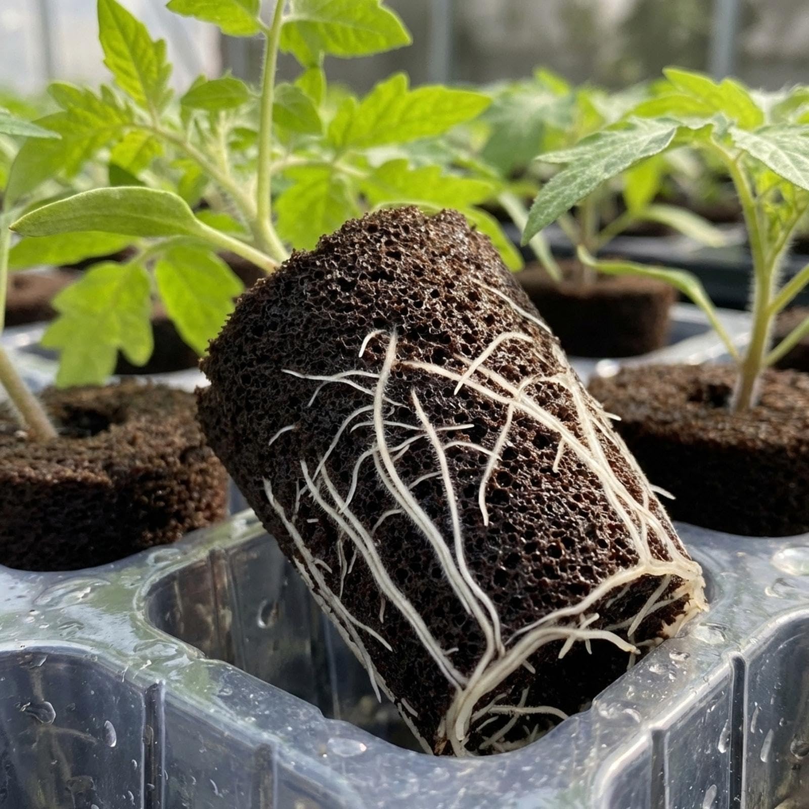 10 Esponjas de Cultivo Hidropónico, Esponjas de Inicio de Siembra Hidropónica para Plantas de Jardín, Esponjas Cultivadas para Crecimiento de Lechugas, Flores, Varios Tipos de Brotes