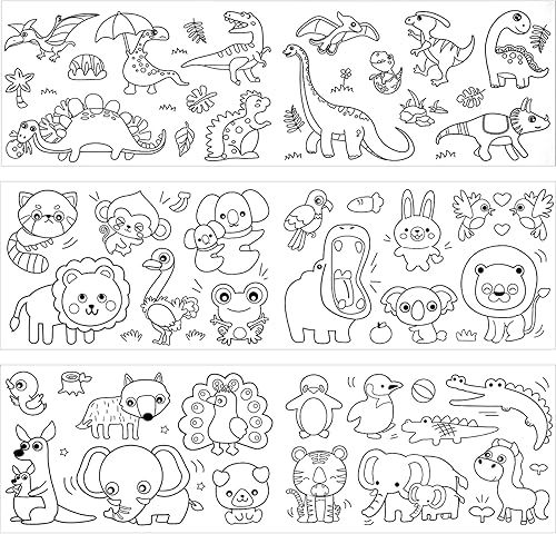 Miniatura 9 de Rollo de dibujo para niños, rollo de papel para colorear 2023 para niños, rollo de papel de dibujo de pintura de 120 x 11.8 pulgadas, rollo de papel