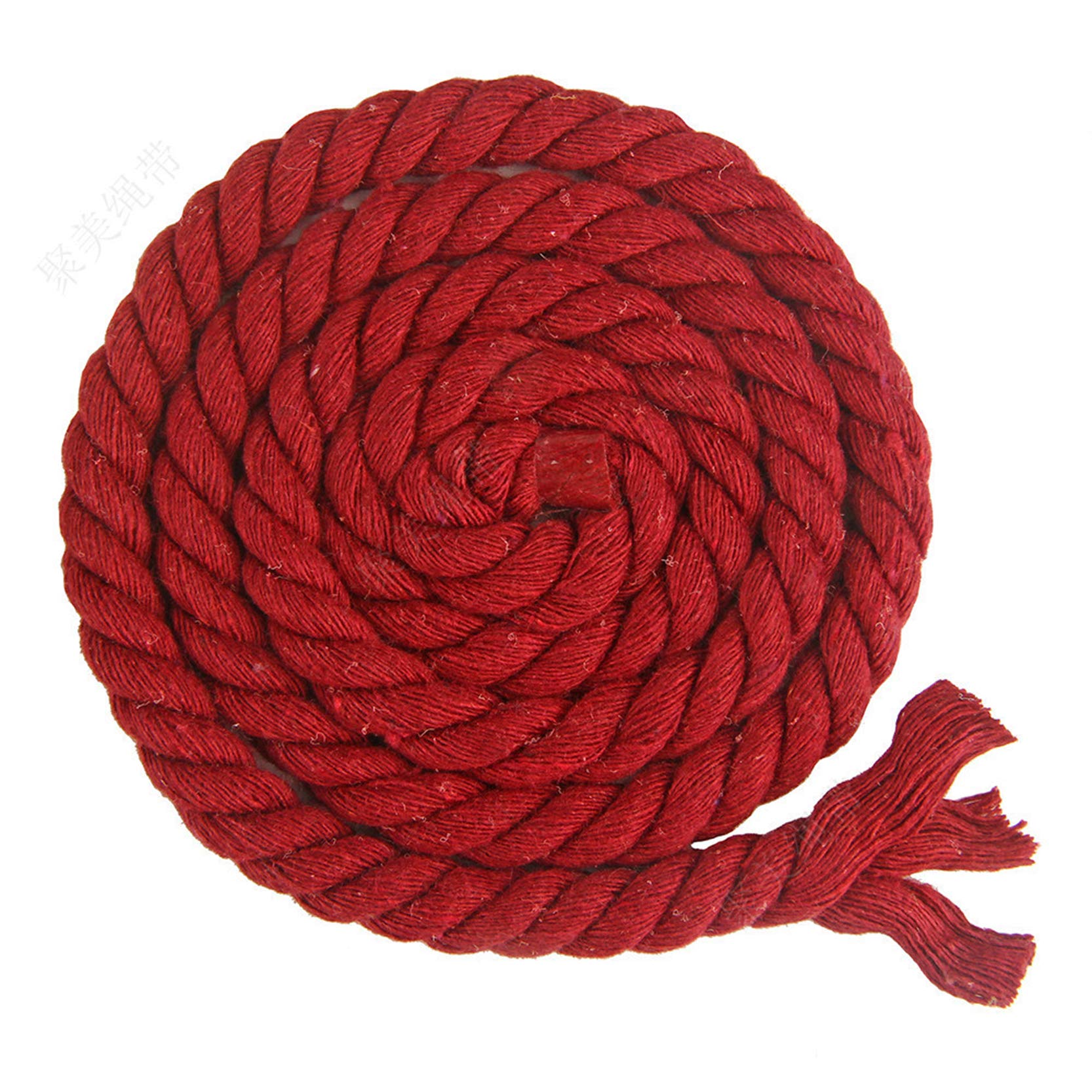 Cuerda,Cuerda de Nylon, Cordón de Macramé Cuerda de Algodón Natural 8mm,Cuerda de Macramé 100 Metros 3 Hilos Trenzados Suave,Cordón de Algodón de Color for Manualidades DIY,Cuerda de Decoraciones, mar