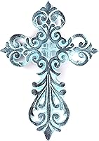 Vista 7 de Ardour Cruz de pared decorativa de metal decoraciones espirituales de metal para el hogar religioso colgante cruz decoración de pared 8.6 x 6.2