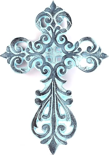 Miniatura 7 de Ardour Cruz de pared decorativa de metal decoraciones espirituales de metal para el hogar religioso colgante cruz decoración de pared 8.6 x 6.2