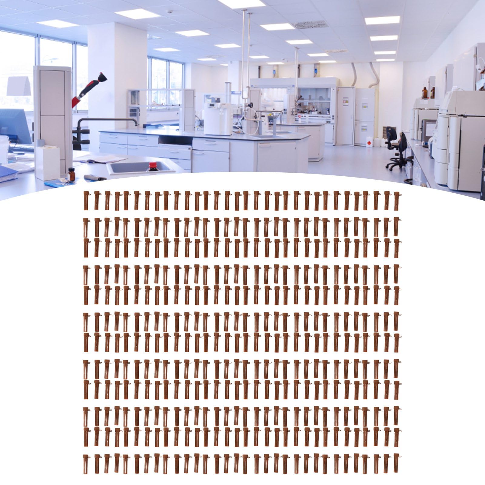 Ejoyous Provette per Microcentrifuga, Contenitori da Laboratorio 500 Pezzi 1,5 Ml (Fondo piatto, marrone)